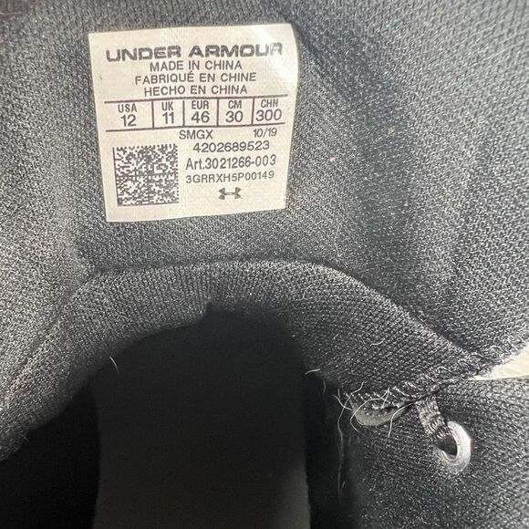 Under Armour Anomaly Men's‎ Colorblock Lace-Up Sneakers Gray & Black Size 12 - Picture 8 of 8